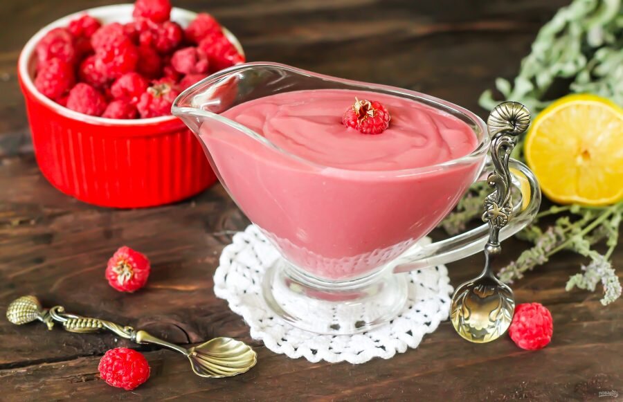 Вкуснейший десерт из малины