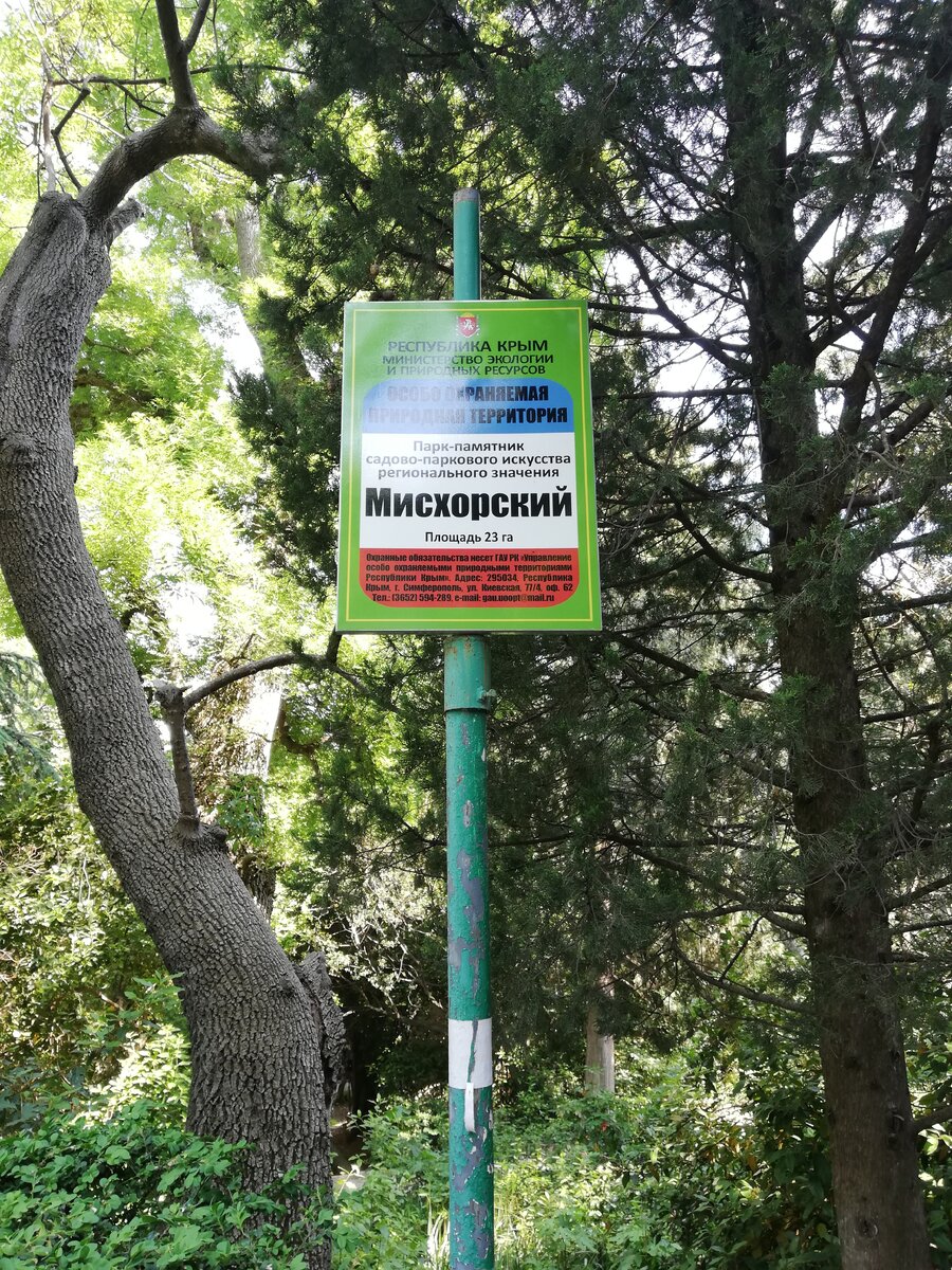 Мисхорский парк площадью 23 га