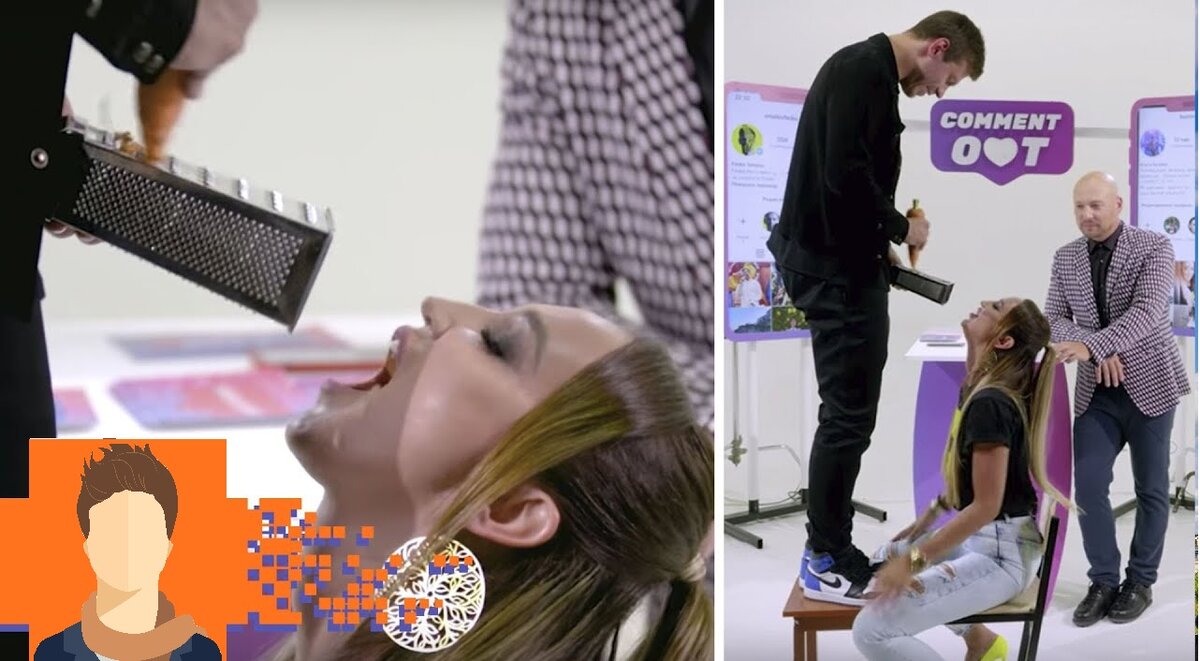 Момент из передачи Comment Out с участием Федора Смолова и Ольги Бузовой