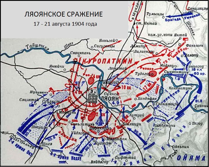 Мукденское сражение русско японская война карта