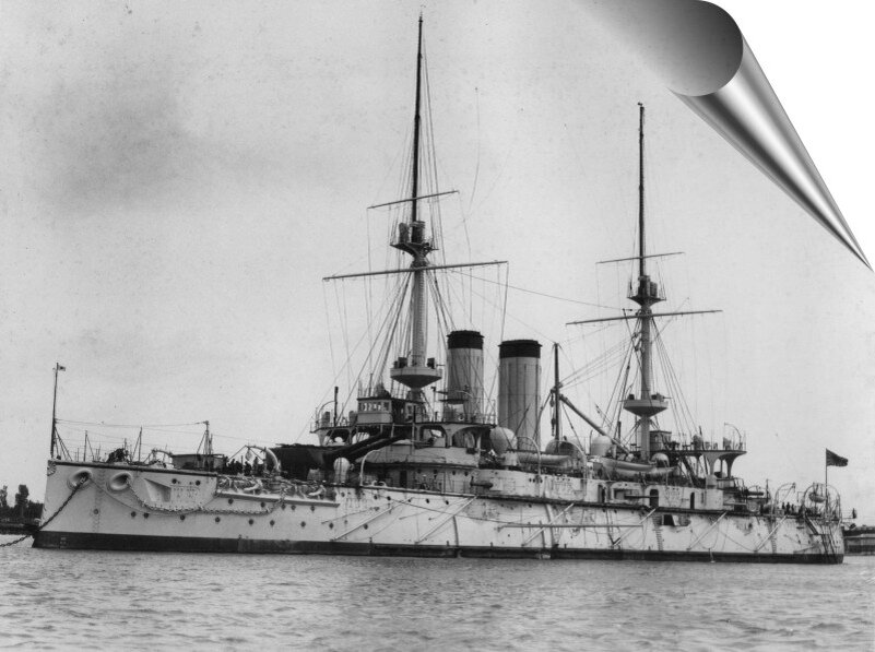 Эскадренный броненосец "Асахи", Япония, 1900 г.