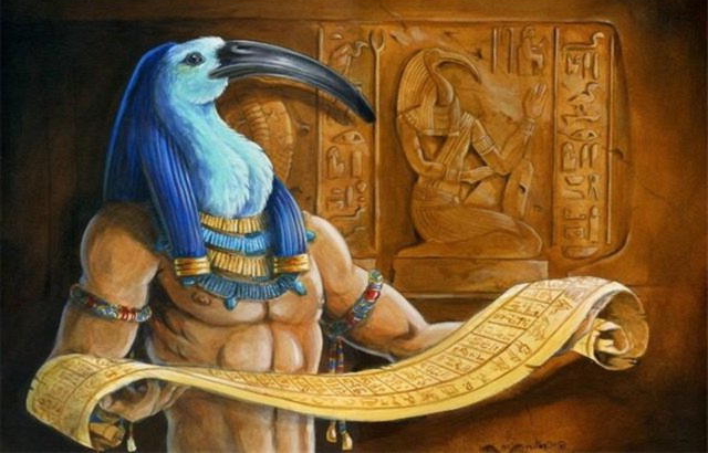 Тот, Бог Мудрости, древняя египетская культура - клипарт