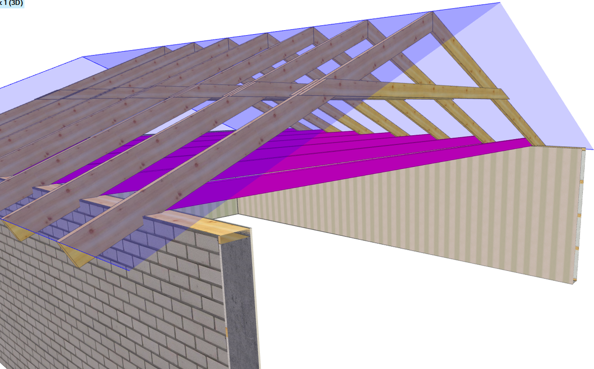 Стропильная система с висячими стропилами