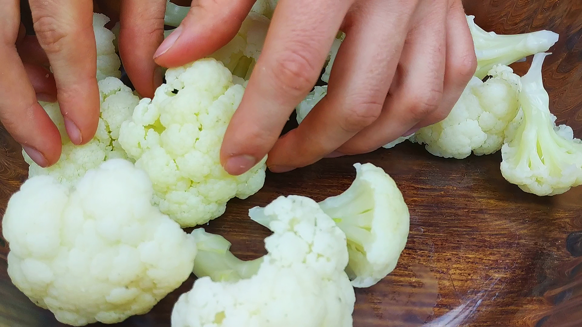 Как резать цветную капусту на суп