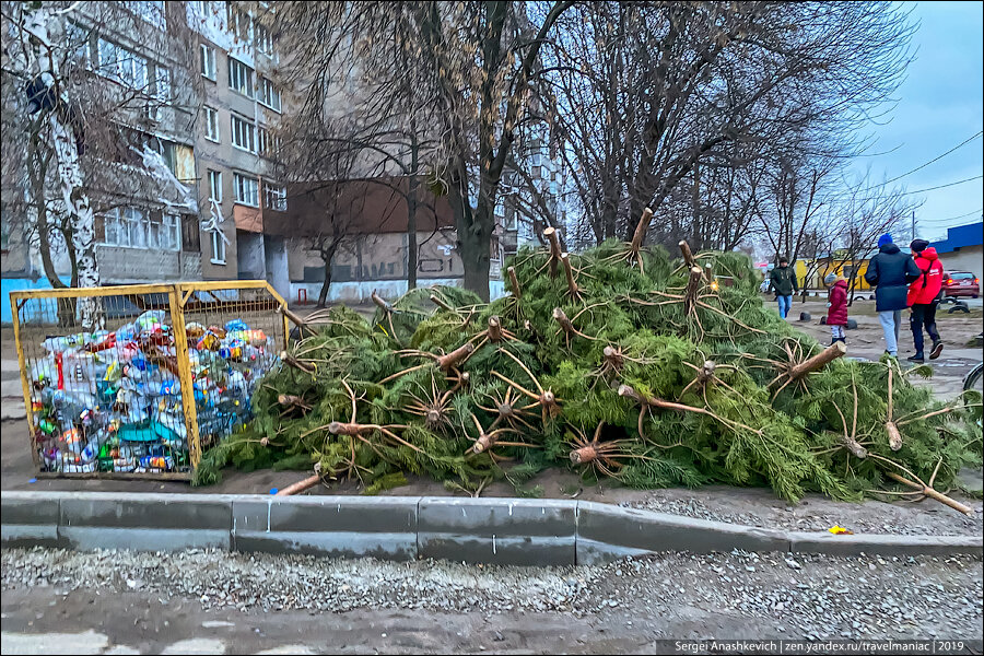 Украина в первые дни после Нового года: прогулка по улицам провинциального города