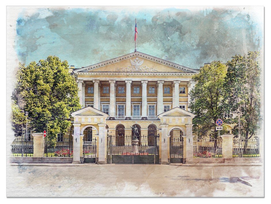 Здание Института благородных девиц, сегодня в нем находится резиденция губернатора Санкт-Петербурга 