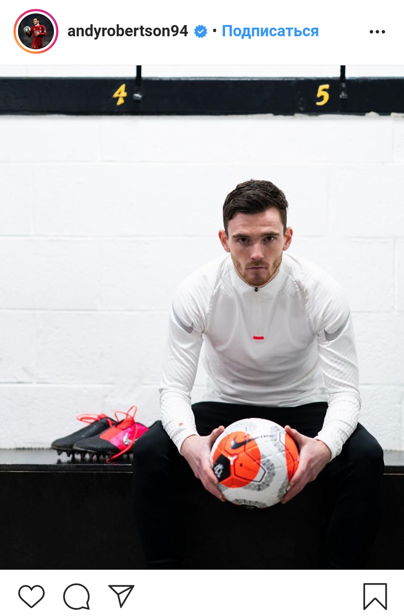 Фото из Instagram Andrew Robertson.