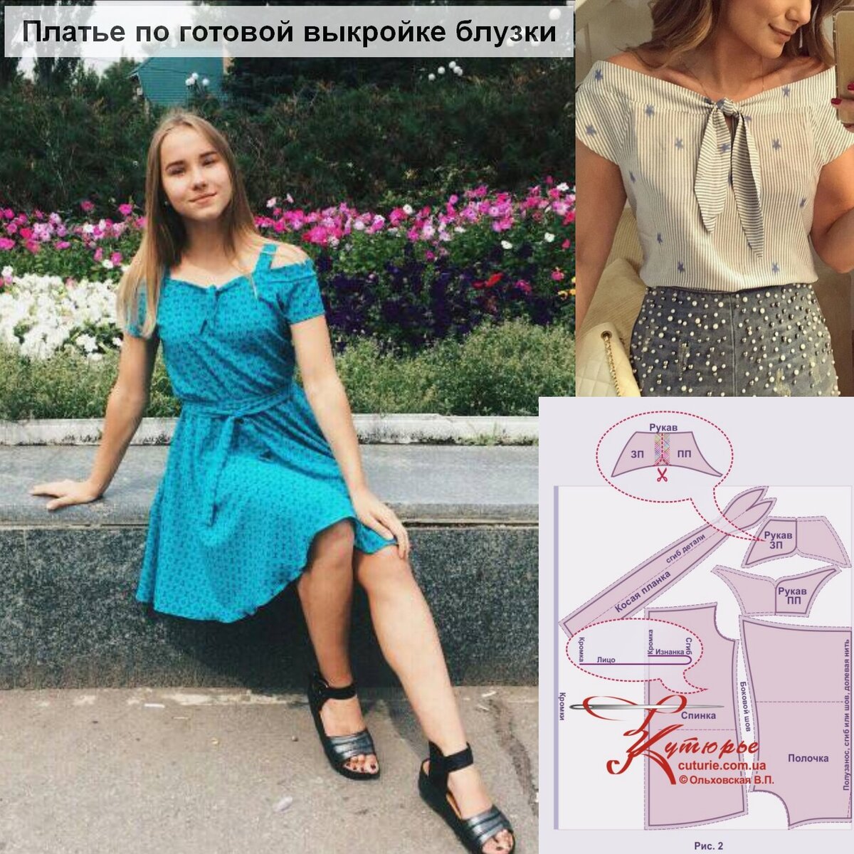 Фото платья - сшито Натальей Ощепковой по выкройке блузки