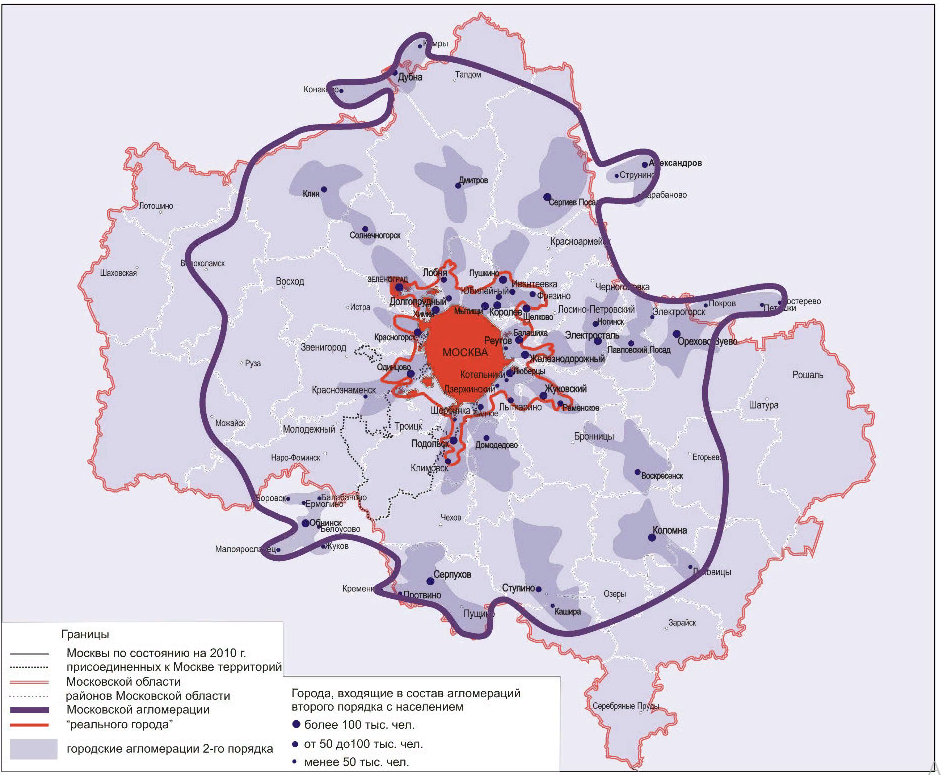 Карта плотности населения москвы