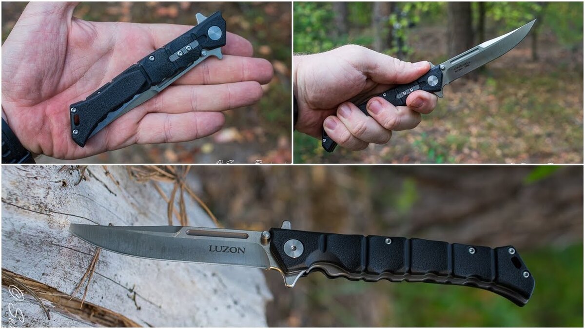 Складной нож Luzon (Medium) - Cold Steel 20NQL, сталь 8Cr13MoV, рукоять GFN (термопластик)
