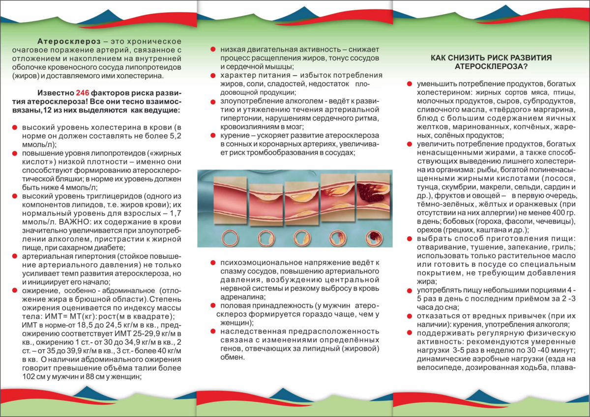 Холестерин какие болезни. Памятка атеросклероз артерий нижних конечностей профилактика. Атеросклероз нижних конечностей памятка. Атеросклероз сосудов памятка для пациента. Памятка по профилактике атеросклероза.