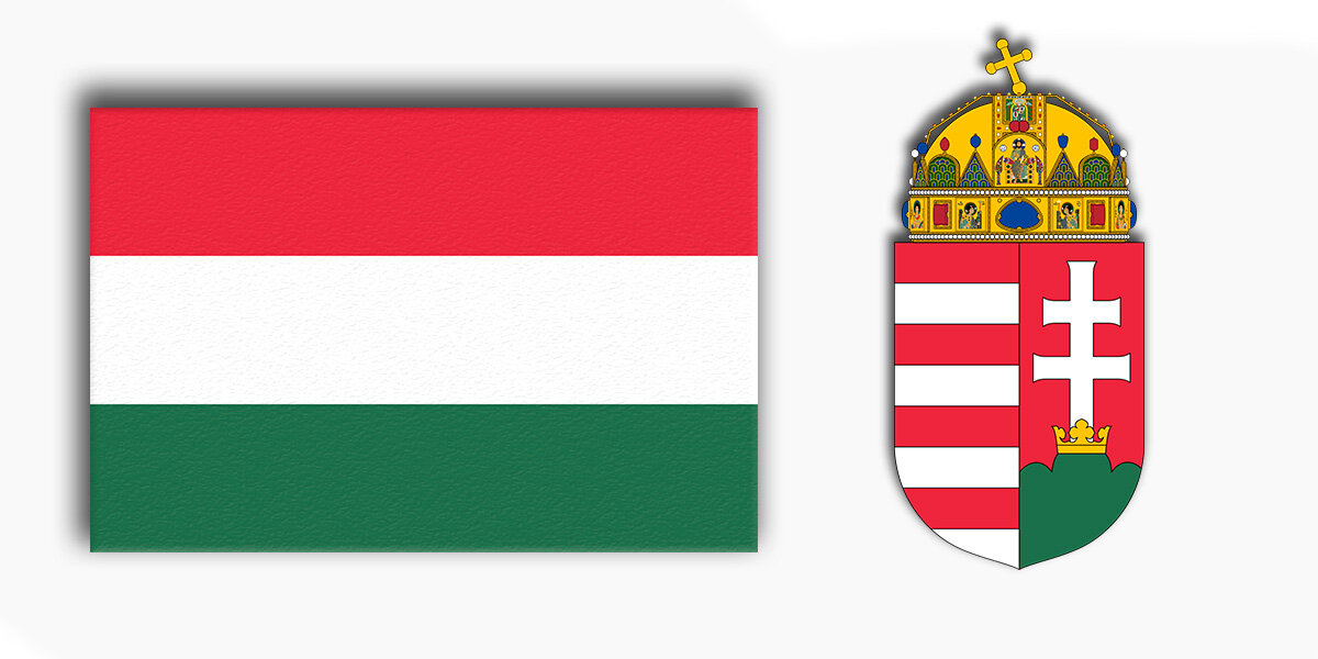 Флаг и герб Венгрии