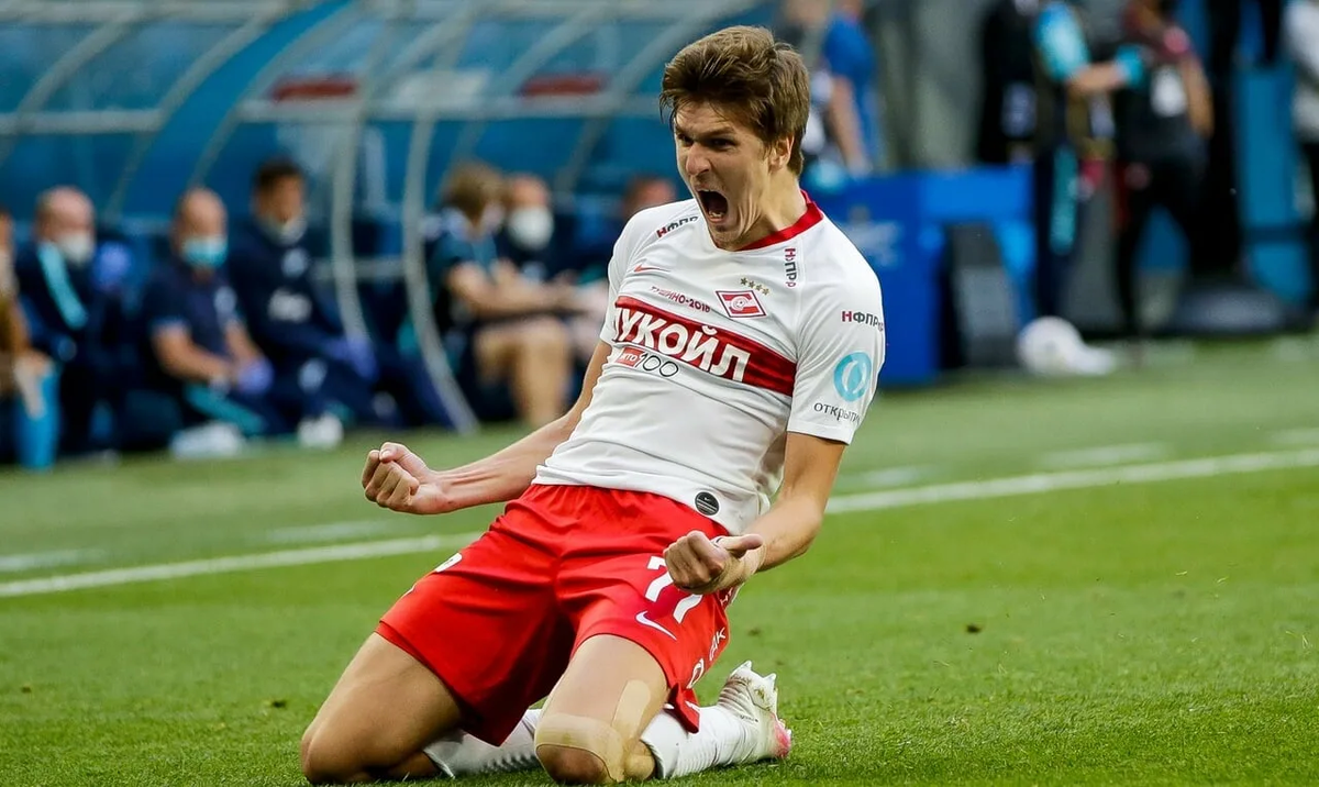 Форвард московского "Спартака" Александр Соболев. Фото из интернета.