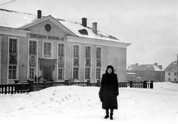 Вот наша школа №5. На заднем плане - дома - "боровики" нашего квартала.