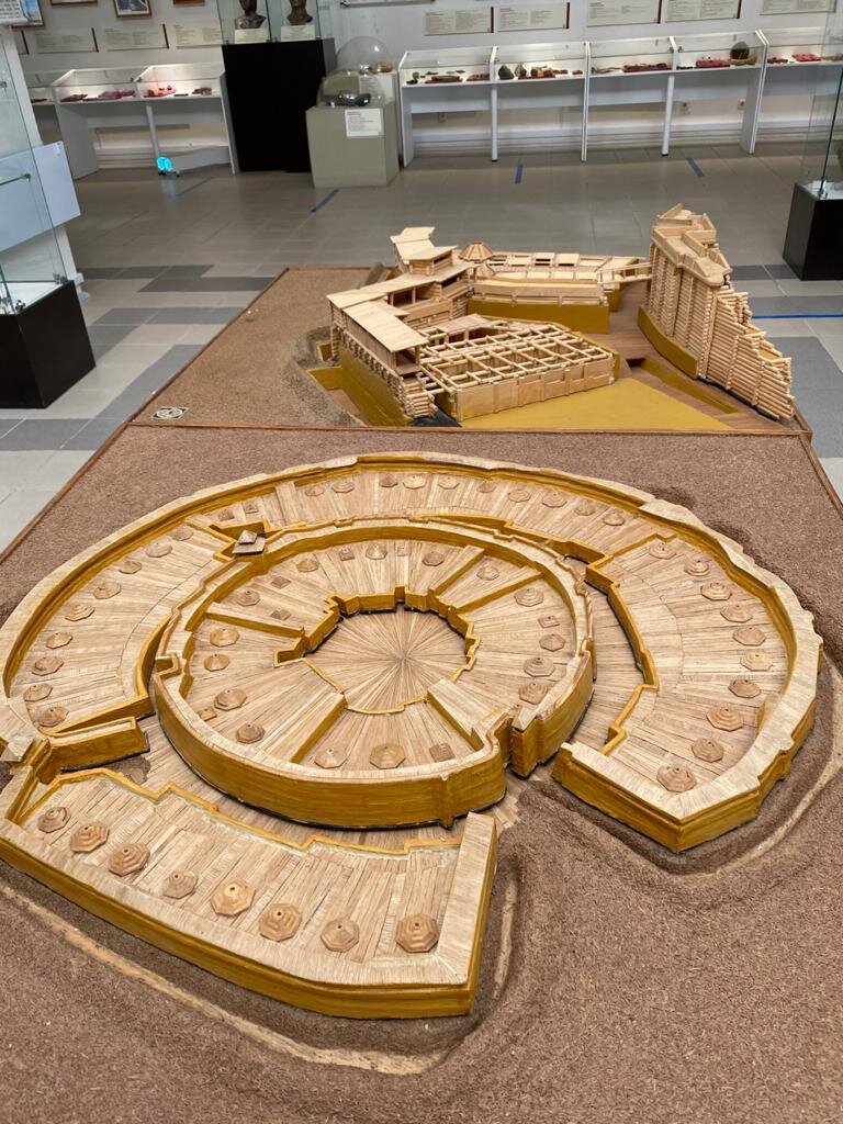 Макет городища в музее Аркаима