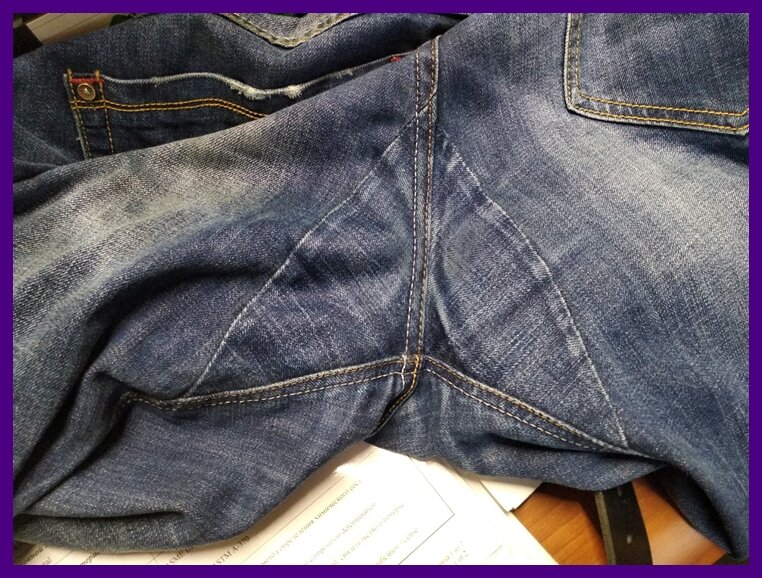Как я зашиваю джинсы, если они порвались или потёрлись. Штопка ждинсов