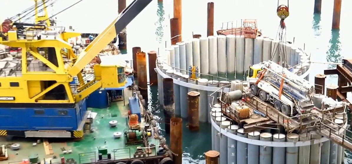 Процесс оборудования специальных отбойников - "палов"