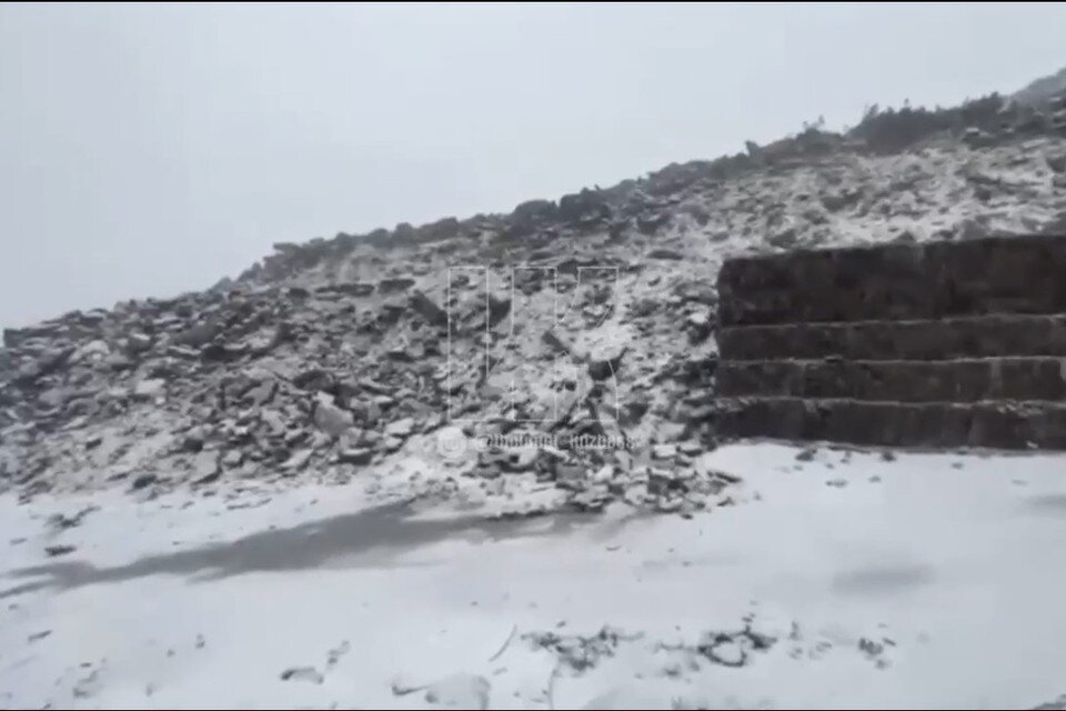     В Кемеровской области выпал снег в августе. Фото: Инцидент Кузбасс.