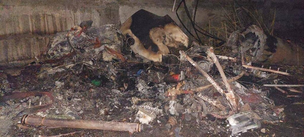 Место крушения вертолёта Ми-2 на Ставрополье. Фото © Telegram / glava_predgorya