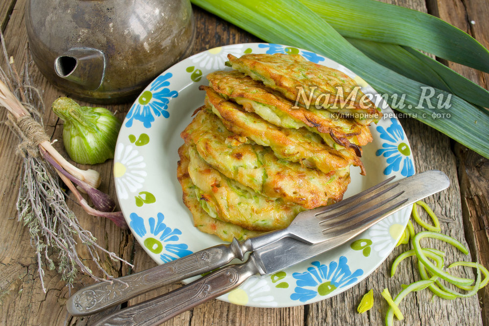 Кабачковые оладьи без муки