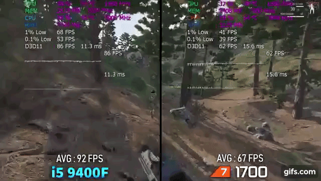 i5 9400F vs Ryzen 7 1700 - Тест в 8 играх. Техно Гуру