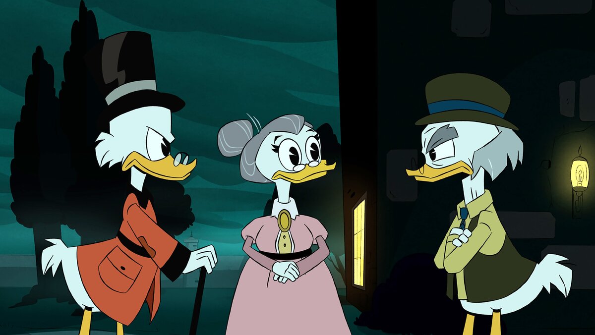 Скрудж Макдак, его мать и отец. Серия мультфильма "Секреты замка МакДак"