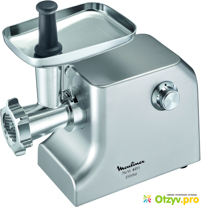 Эта мясорубка выполнена по классической компоновке, но она сразу привлечет ваше внимание, т.к. ее корпус сделан из нержавеющей стали, а не из привычной всем пластмассы. Металлический корпус гарантирует прочность, устойчивость к различным повреждениям, а также он будет легко отмываться от любых загрязнений. Да и с точки зрения соблюдения санитарно-гигиенических норм нержавеющая сталь предпочтительнее пластика.