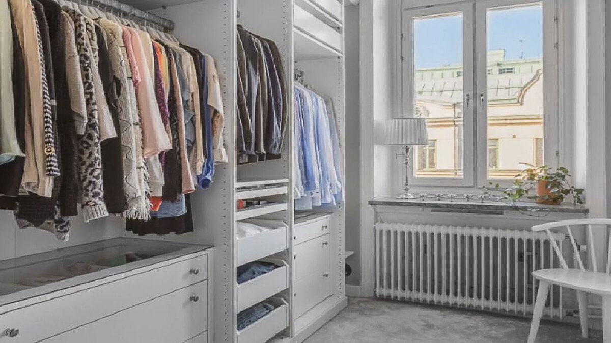 Гардеробная комната в современном интерьере