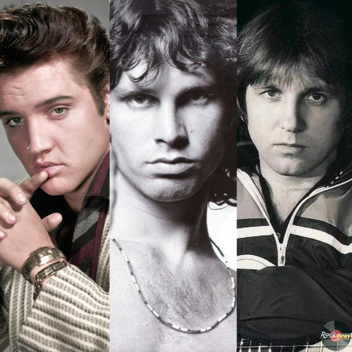 Обложка рубрики на фотографии: Элвис Пресли, Джим Моррисон и Юрий Лоза