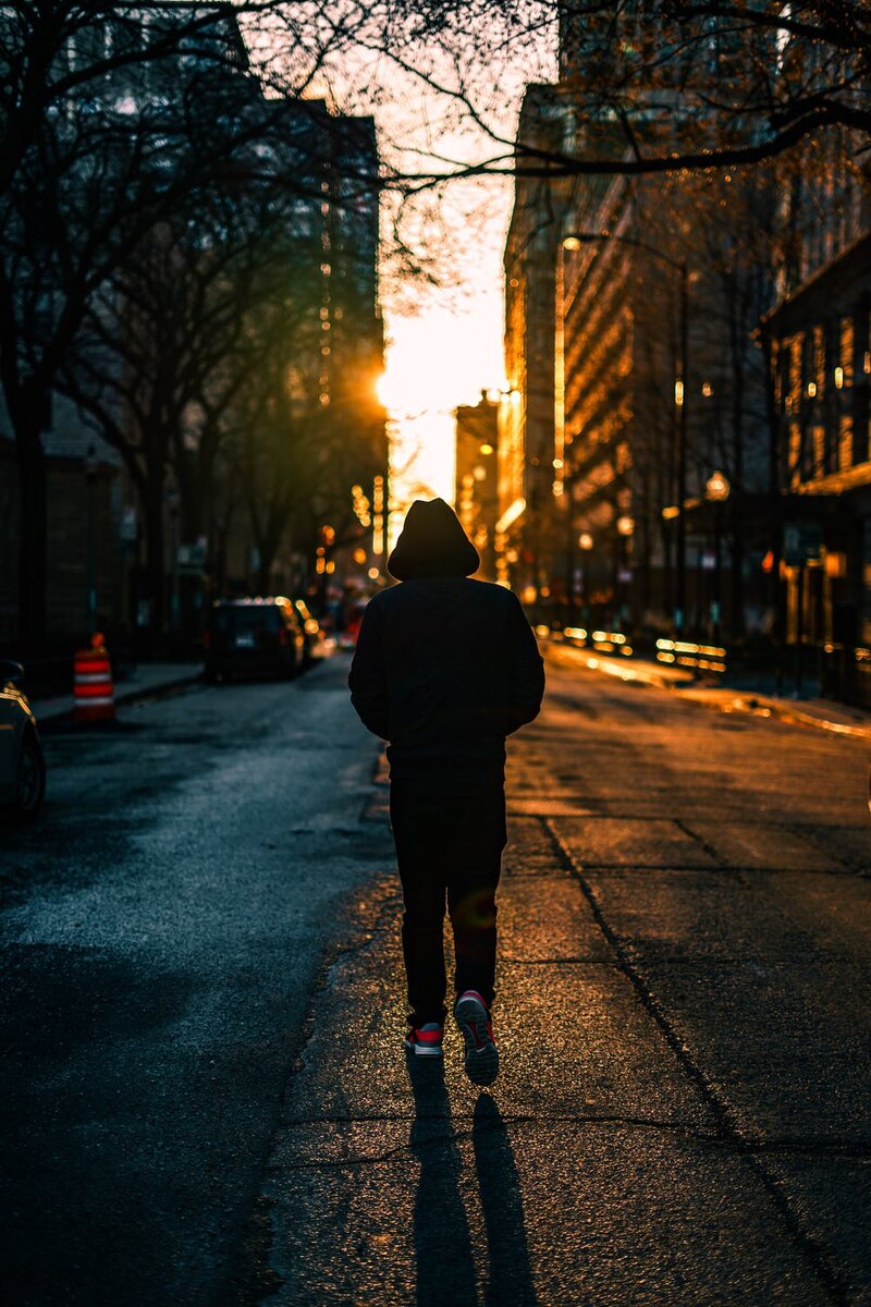 Alone in the city (https://images.pexels.com/photos/1236701/pexels-photo-1236701.jpeg?auto=compress&cs=tinysrgb&dpr=2&h=750&w=1260)