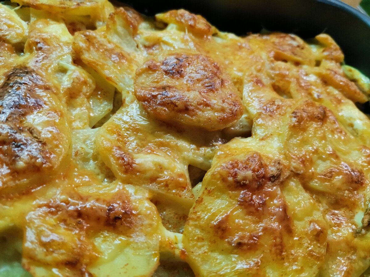 Картофельная запеканка с мясом в сливках - Фото автора