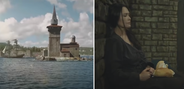 Кадры из сериала: Сафие-султан и в башне ведёт переписку с приближёнными, пряча послания в хлебе