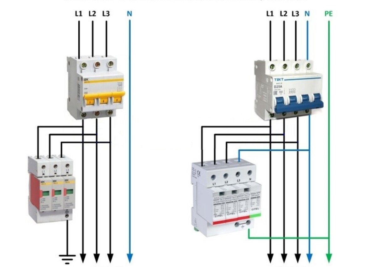 Устройства защиты от импульсных перенапряжений(УЗИП), их классификация и  схемы подключения | Энергофиксик | Дзен