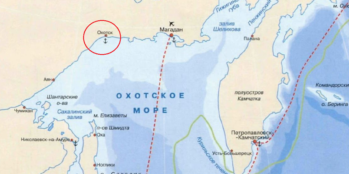 Порт Охотск на карте. Охотское море на карте Росси. Порты Охотского моря на карте. Охотское море на карте России.