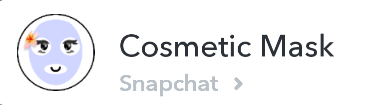 А это маска для лица в снэпчате