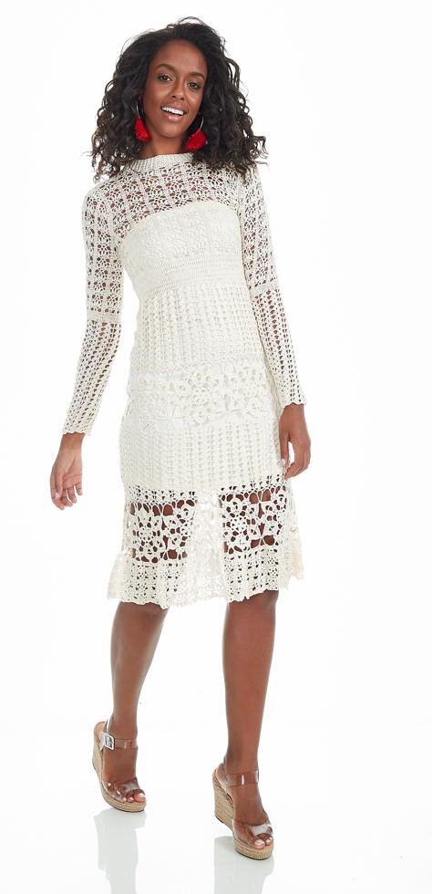 Платье крючком схема