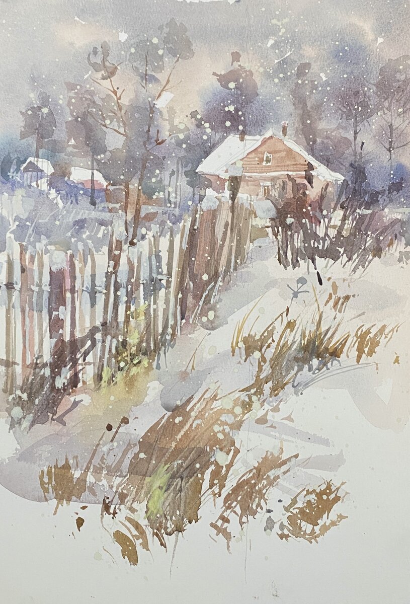 Трава здесь сделана той «волшебной» кисточкой, о которой рассказывала постом ниже