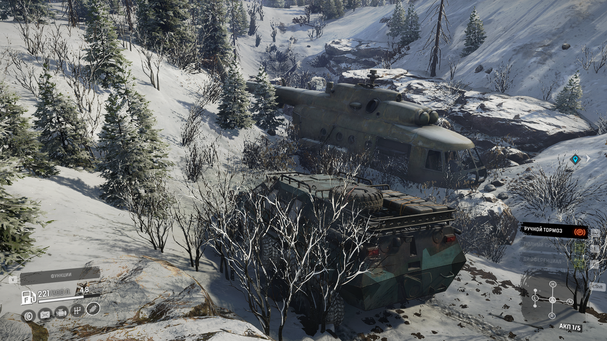 Скрин из игры SnowRunner.