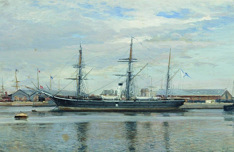 А. П. Боголюбов. Клипер «Разбойник» в Гавре. 1887 год