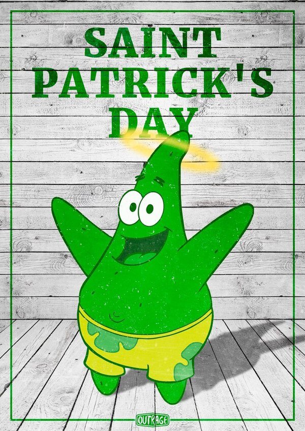 Патрик стар мем. Стих патрика. Смешные праздники. Патрик ученый спанч боб. День святого патрика.
