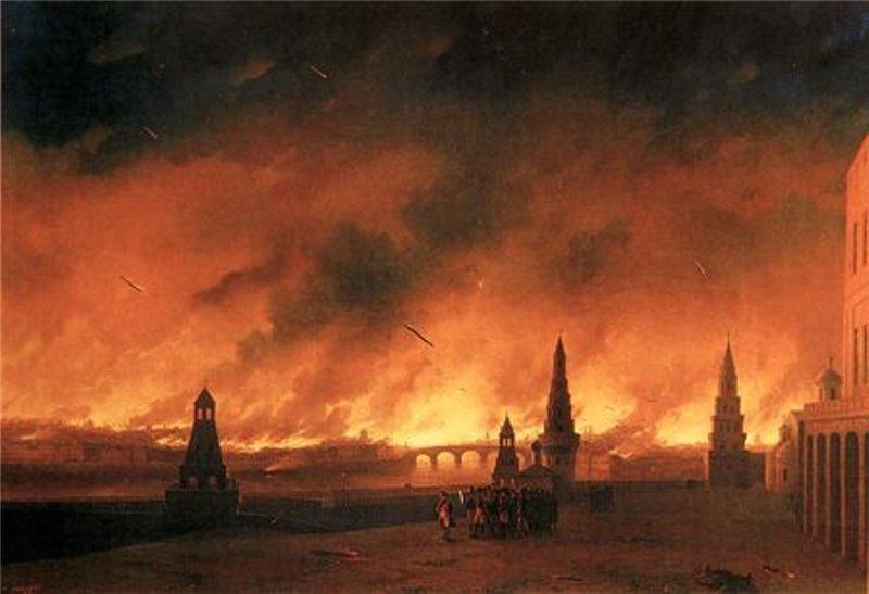 Иван Константинович Айвазовский «Пожар Москвы в 1812 года», 1851 год
