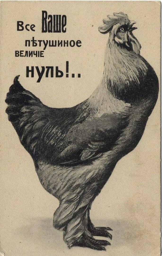Всё ваше петушиное величие - нуль!..