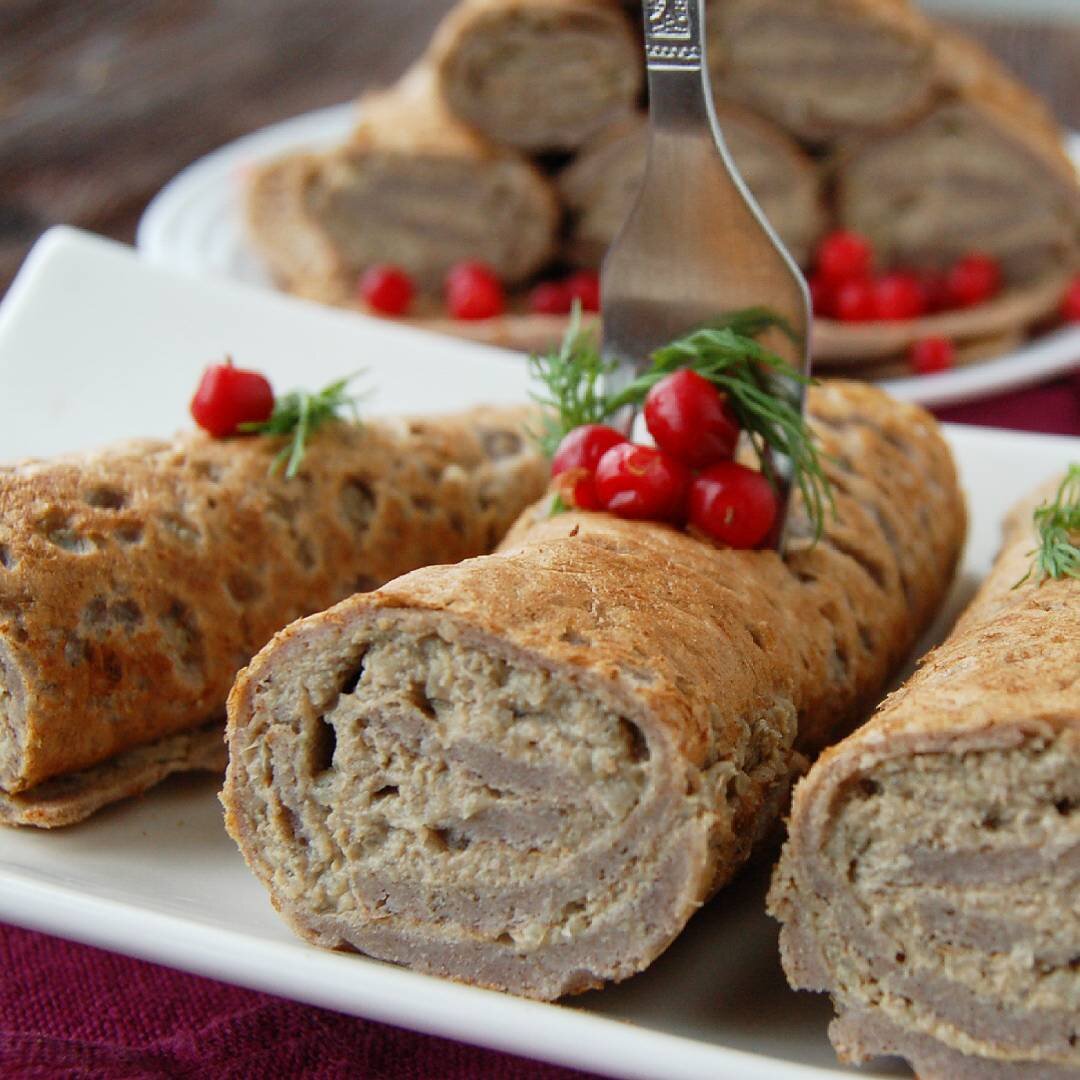 Блины с печенью куриной