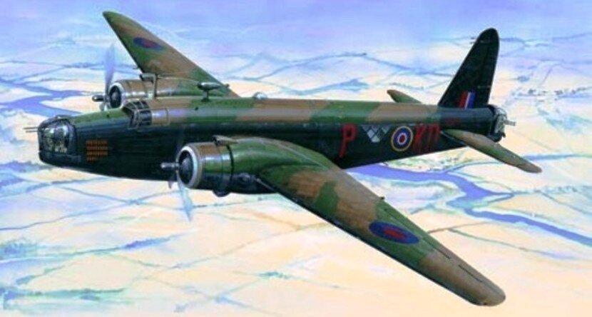 Английский средний бомбардировщик "Виккерс Веллингтон".