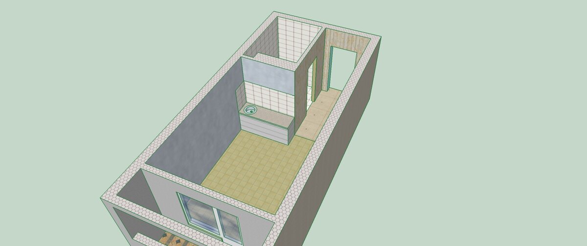Однокомнатная студия, жилая площадь 15 кв м