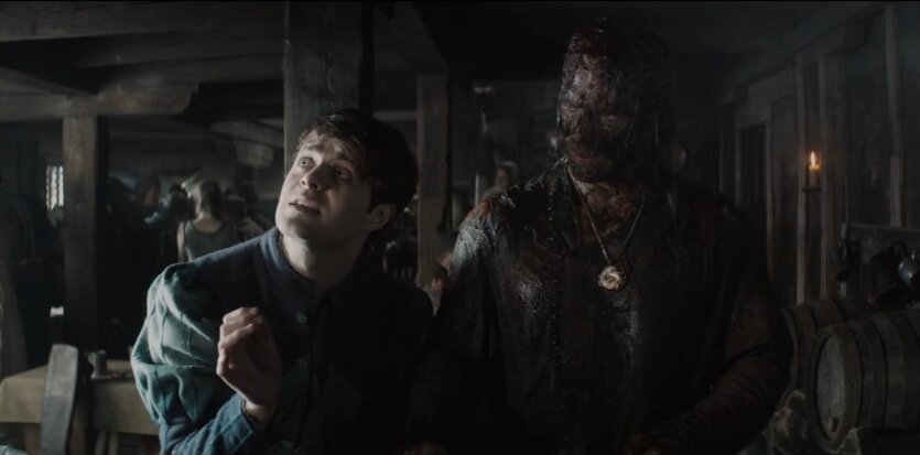 Лютик и Геральт, в очередной раз повидавший некоторое... кхм... ладно, а то опять "Дзен" забанит. Скриншот из сериала, откуда ж ещё