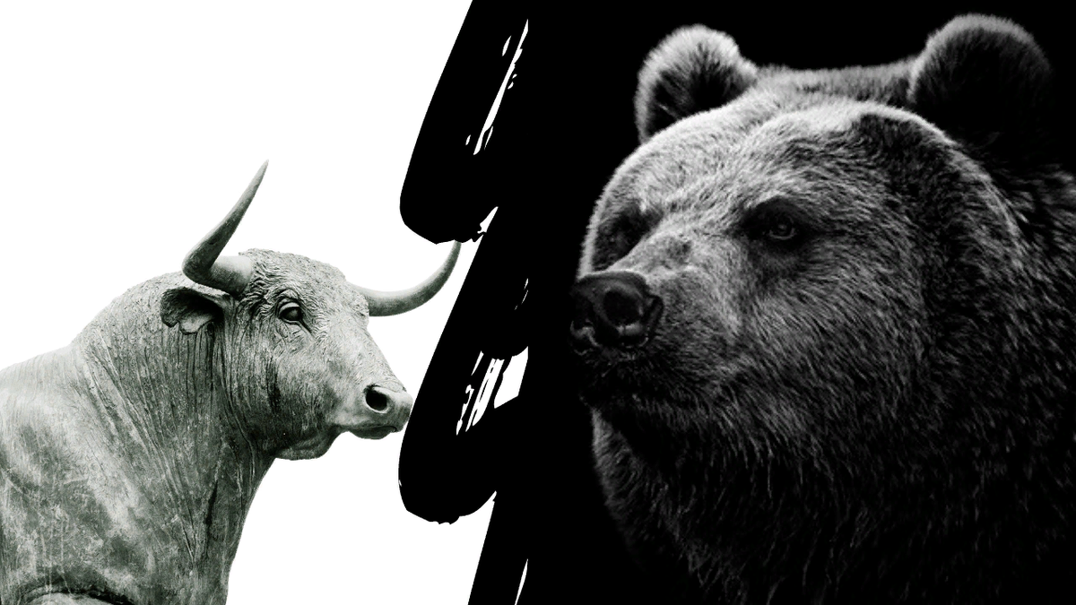 Бычий и Медвежий рынок. Бычья и медвежья. Медведь рынок. Медвежий рынок медведь.
