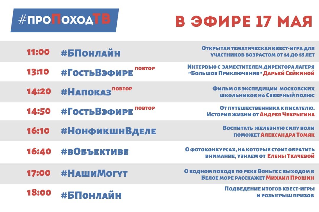 Лаборатория путешествий. Большое приключение онлайн. Про поход ТВ