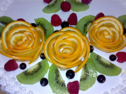 Оформление торта фруктами и ягодами (57 фото)
