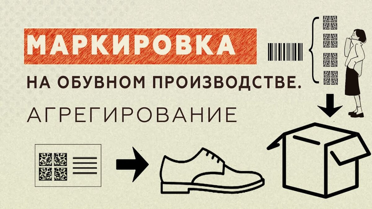 Маркировка и Агрегация(паковка по коробкам) обуви